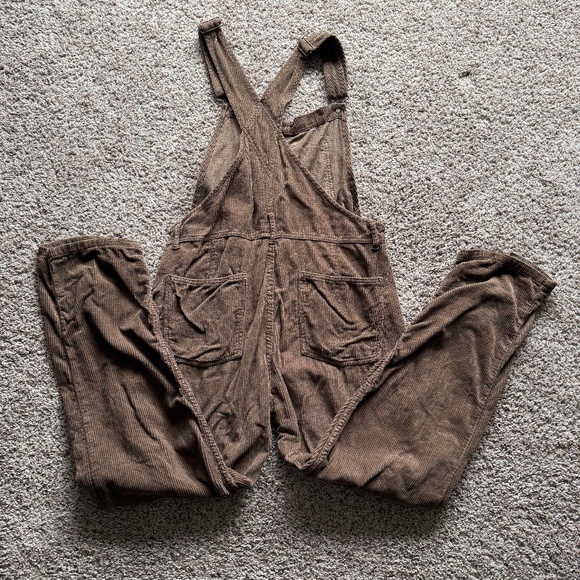 Free People We The Free ZIGGY Corduroy Brown Cord Overalls Small - Picture 5 of 5